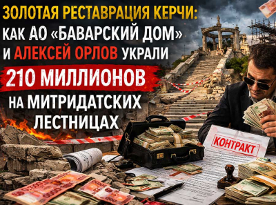 АО &laquo;Баварский дом&raquo; и Алексей Орлов: как на реставрации Митридатских лестниц в Керчи исчезли 210 миллионов рублей